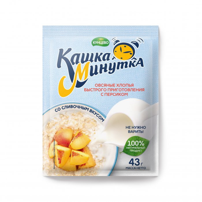 Хлопья овсяные со сливками "Кашка-Минутка" с персиком