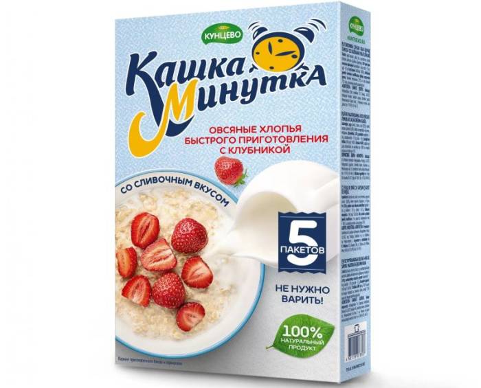 Кашка-минутка от производителя Кунцево