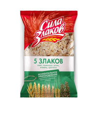 Зерновые хлопья  "5 Злаков" (смесь овсяных, ржаных, пшеничных, гречневых хлопьев)  моментального приготовления