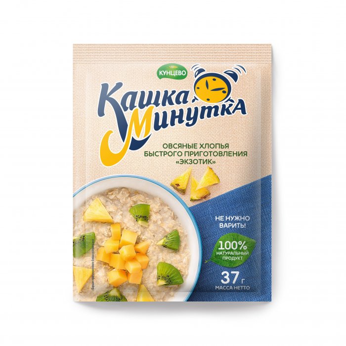 Хлопья овсяные "Кашка-Минутка" тропические фрукты "экзотик"
