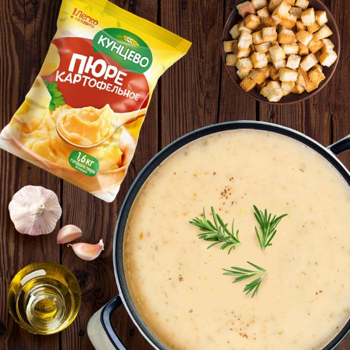 Суп-пюре из картофельных хлопьев Суп-пюре из картофельных хлопьев