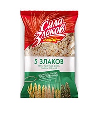 Зерновые хлопья  "5 Злаков" (смесь овсяных, ржаных, пшеничных, гречневых хлопьев)  моментального приготовления