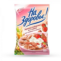 Зерновые подушечки из 5 злаков со вкусом клубники со сливками, ТМ «На Здоровье» 100 г