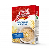 Oatmeal Flakes «Sila Zlakov» (3-5 minutes cooking) 400 g, carton