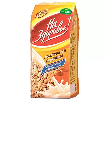 Воздушная пшеница со вкусом карамели ТМ "На Здоровье!" 100 г