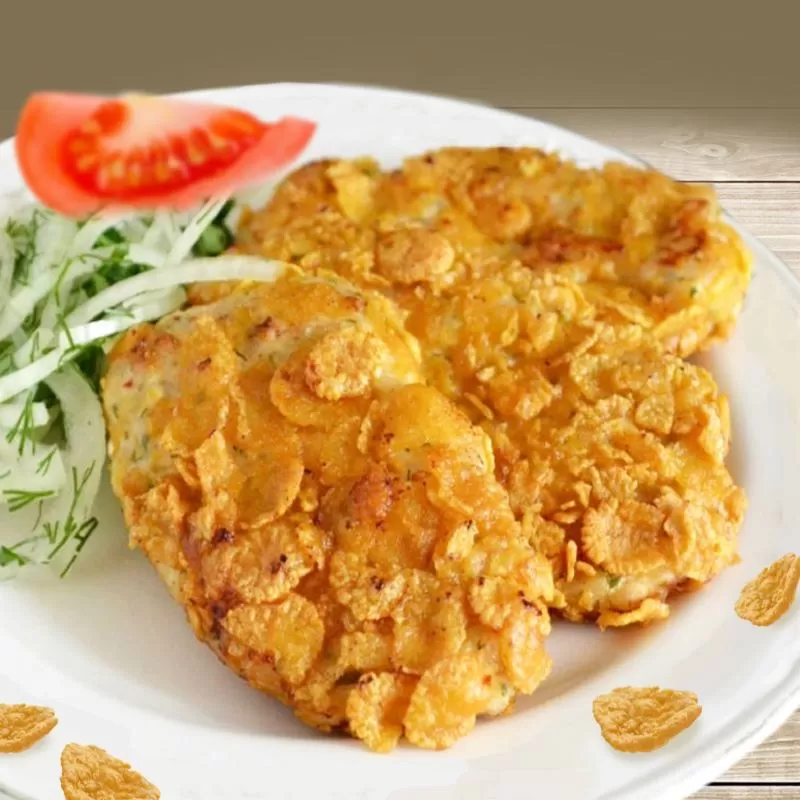 Кукурузные хлопья с курицей и кокосовым молоком Кукурузные хлопья с курицей и кокосовым молоком